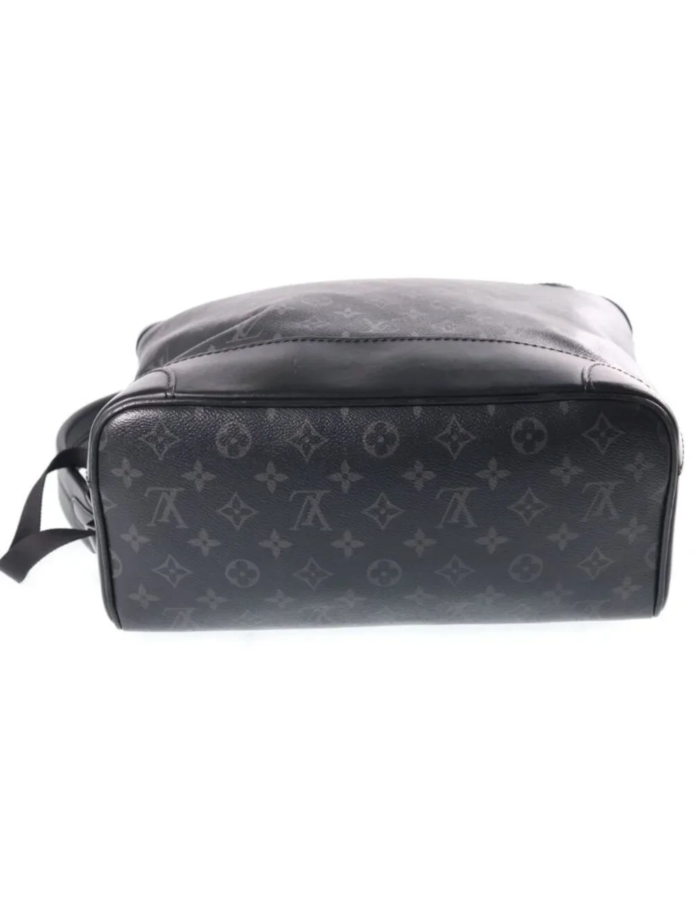 Louis Vuitton Monogram Eclipse Steamer Backpack Black Leather Silver
